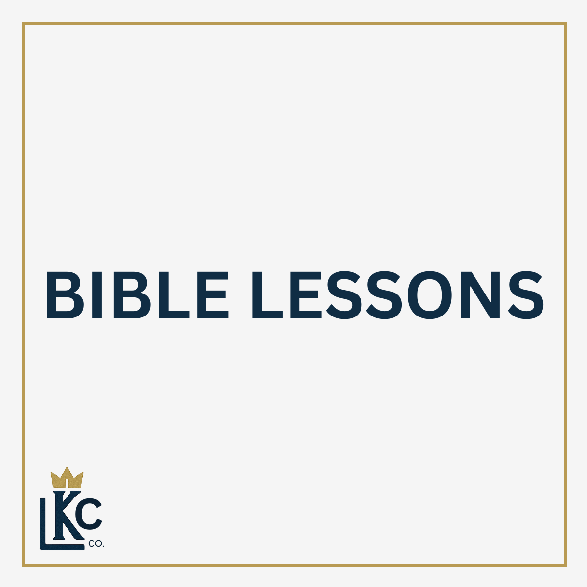 Bible Lessons